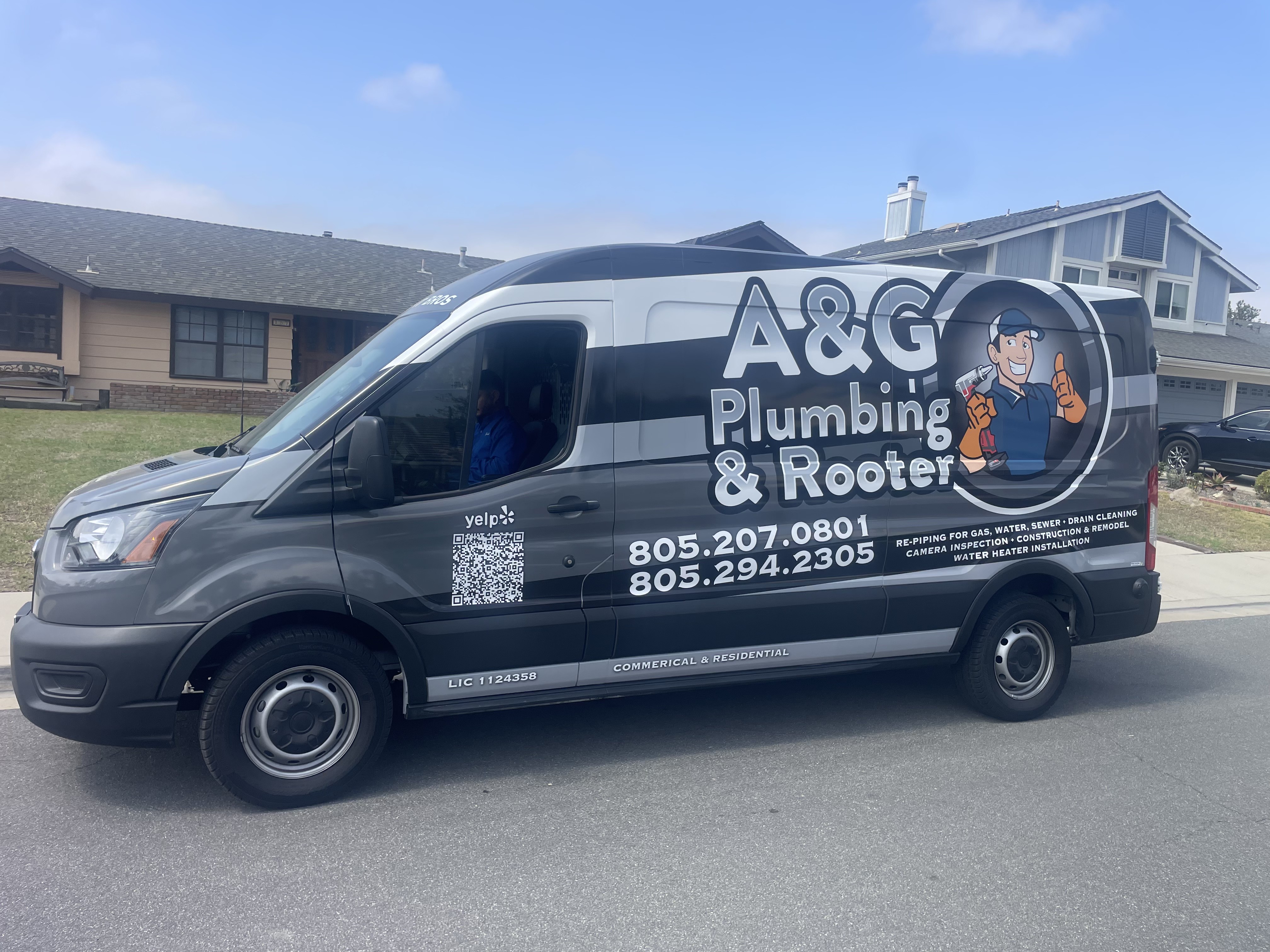 A&G Plumbing and Rooter service van in Ventura, CA